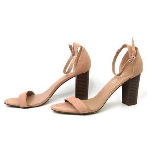 Madden Women's Bella Suede Ankle Strap Heels in Champagne SZ 10